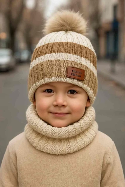 کلاه بافت و رینگ بچگانه