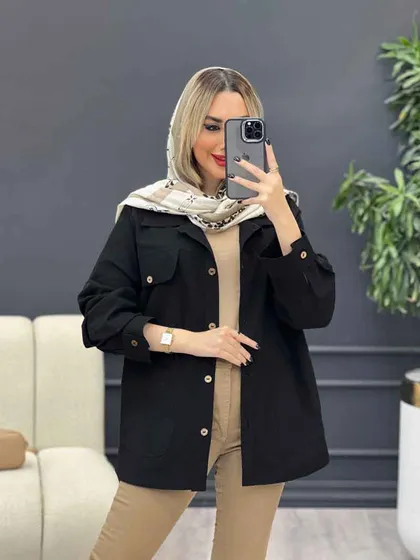 مانتو لینن چهار جیب