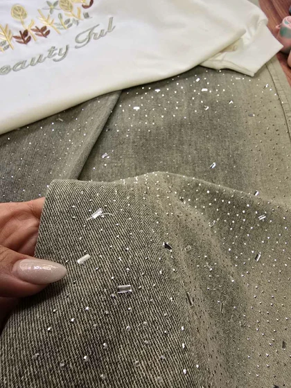 بلوز شلوار دخترانه گلدوزی شده