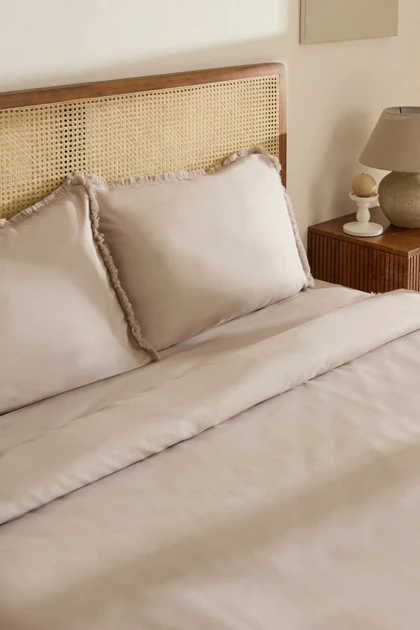 سرویس روتختی دو نفره Karaca Home مدل Ella Krep پنبه - بژ
