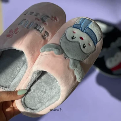 دمپایی حوله ای روفرشی طرح گوزن