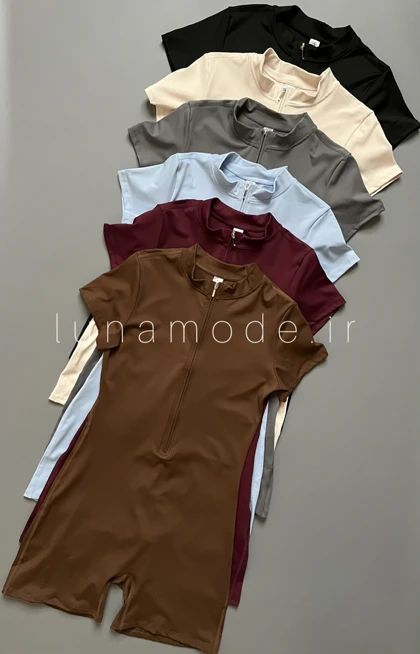 اورال زنانه آستین کوتاه نیم زیپ