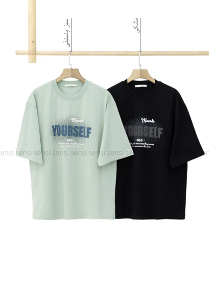 تیشرت باکسی yourselfکد1005860