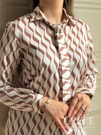 شومیز سیلک یقه کرواتی