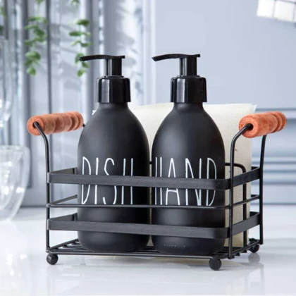 جا مایع شیشه‌ای همراه استند فلزی