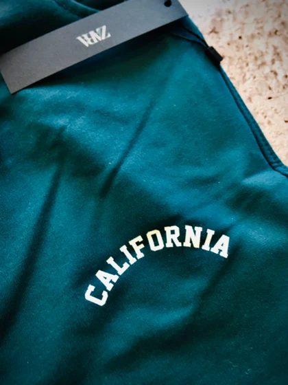 شلوار جاگر نیم بگ پارچه سنگین دورس دونخ مدل CALIFORNIA _ سبز کله غازی