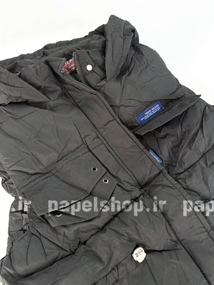 پافر زنانه مشکی کلاهدار