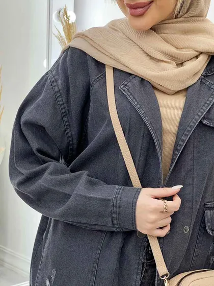 مانتو جین شش دکمه