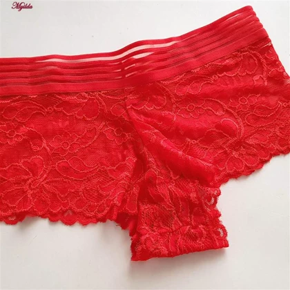 شورت زنانه مدل دانتل قرمز کد 4983-2216