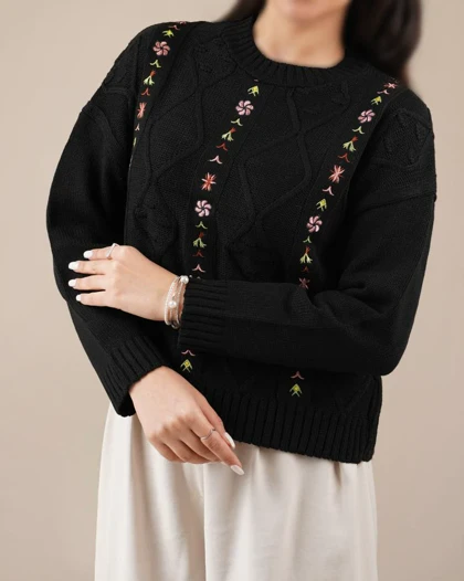 بلوز بافت گل‌دار ستیلا کد 4805
