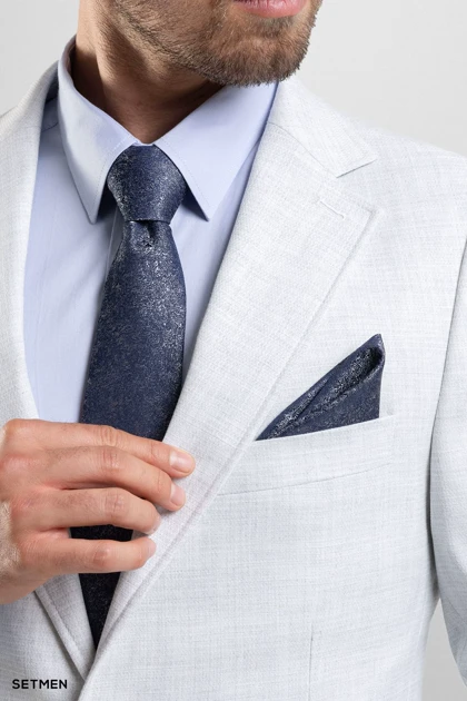 کت تک مردانه یقه انگلیسی نیم آستر دو دکمه