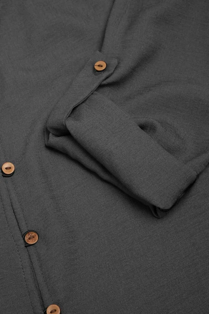 شومیز لینن جلو گره دار - 3174