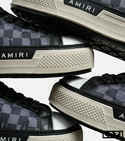 کفش اسنیکرزمشکی خاکستری Amiri Checkered