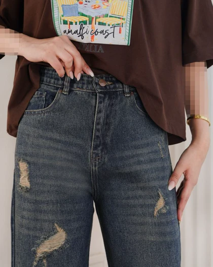 جین رگولار آبی کثیف ( قد 108 ) کد 41076