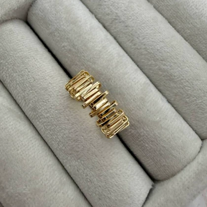 انگشتر پیانویی در دو رنگ