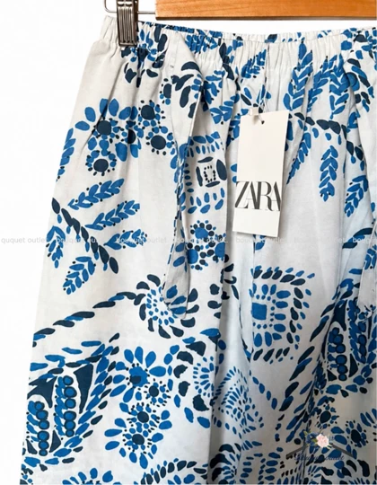 شلوار بگ طرح دار زارا ZARA