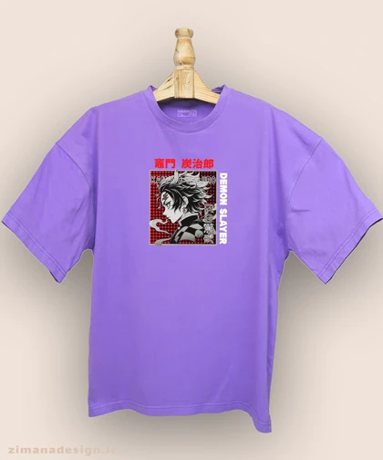 تیشرت لش مردانه و زنانه طرح شیطان کش شخصیت تانجیرو کد 937