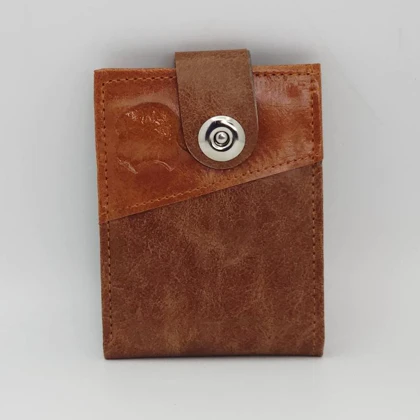 کیف جیبی دکمه دار چرم صنعتی (فوم) دور دوخت