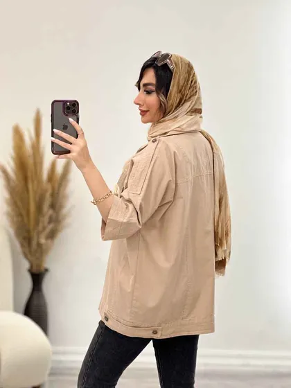 مانتو سرشانه پاگن دو جیب