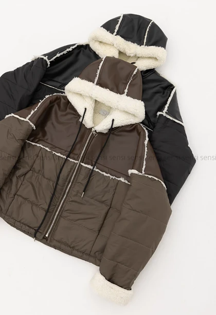 کاپشن بوفالو تدی تیکه دوزی کد1005193