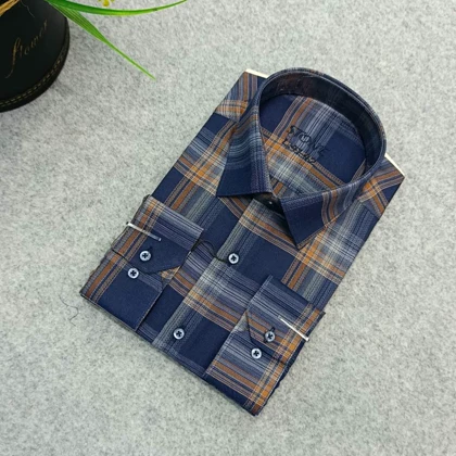 پیراهن طرحدار مردانه قواره ازاد ( قواره کلاسیک ) _ استین بلند