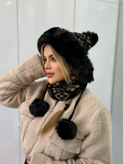 کلاه روسی با شال LV