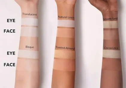 پودر فیکس دو منظوره شیگلم صورت و زیر چشم رنگ Natural Linen نارنجی