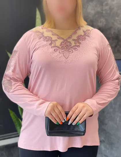 بلوز یقه گلدوزی ماهک کد : b004
