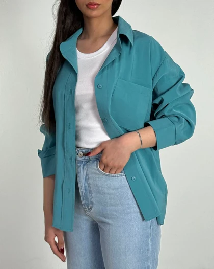 شومیز سیلک پشت پیلی کد 500475