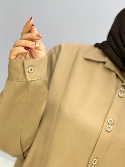 مانتو جلودکمه تنسل مارگات کد 9574030