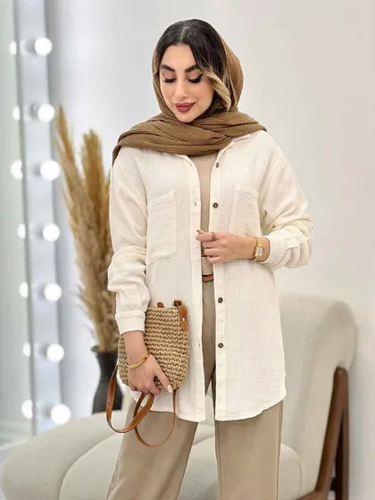 شومیز دو جیب نجلاکد5287