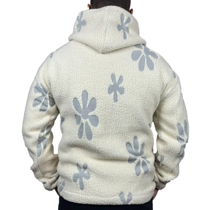 هودی تدی سفید طرح گل