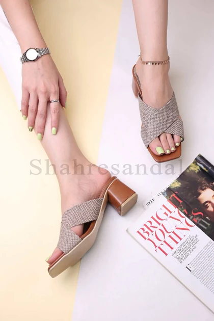 کفش صندل زنانه پاشنه‌دار کد 605