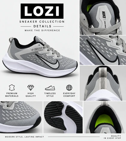 کتانی نایک Air Zoom طوسی مدل 9316 مردانه و زنانه