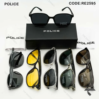 عینک آفتابی پلیس RE2595-5 مردانه دسته 360 درجه سبز Police-10022-G