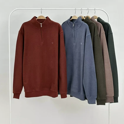 پلیور مردانه نیم زیپ 1007963