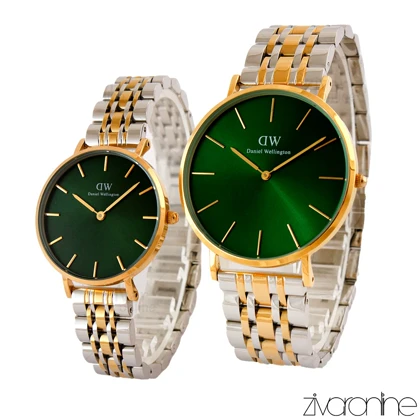 ست ساعت دنیل ولینگتون دورنگ طلایی صفحه سبز 105287