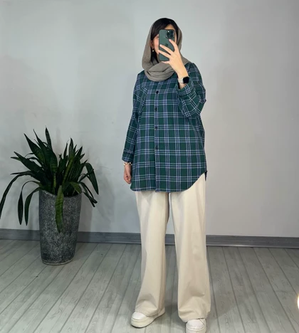 مانتو چهارخونه ویدا