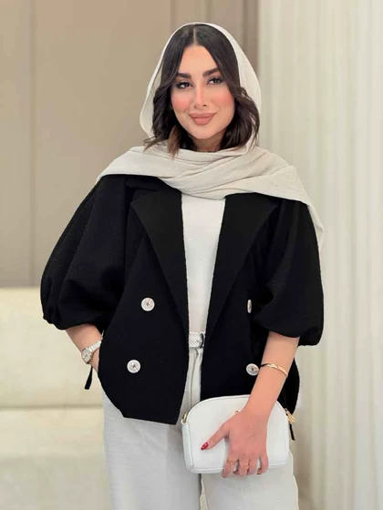 مانتو پانچ آستین بند نیلیا