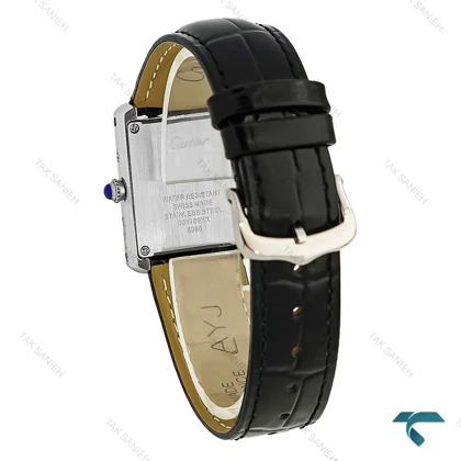 ساعت کارتیر تانک زنانه سیلور صفحه مهندسی عقربه سرمه ای Cartier-8921-L