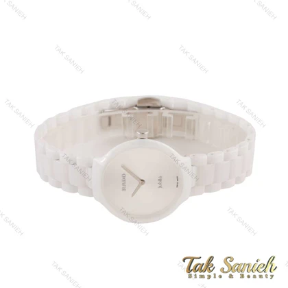ساعت رادو زنانه سرامیکی سفید صفحه مهندسی Rado-4727-L