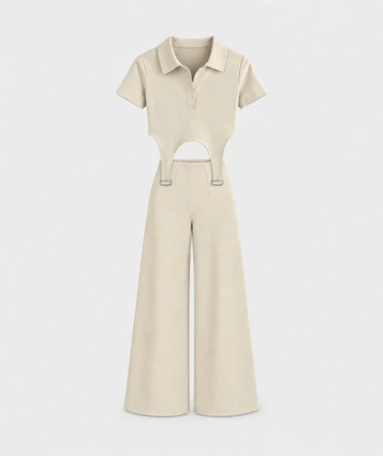 ست پولوکراپ و شلوار واید Zara236