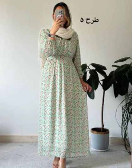 پیراهن حریر چپ و راستی ماکسی