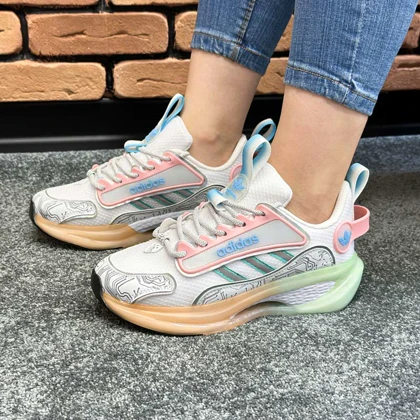 کتانی اسپرت زنانه مدل آدیداس هرموسو ADIDAS HAEMOSO رنگ سفید صورتی