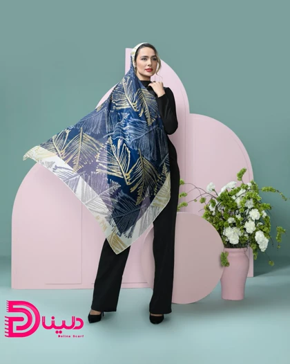 روسری نخی برگی