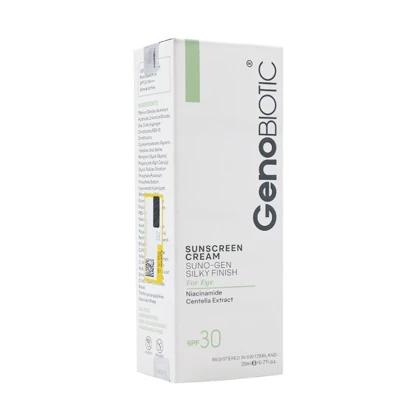کرم ضد آفتاب دور چشم ژنوبایوتیک spf30 حجم 20 میل