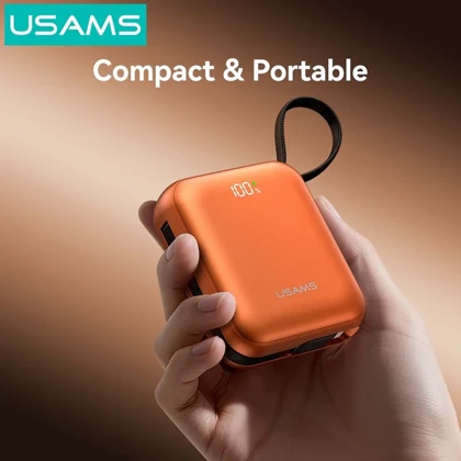 پاور بانک یوسامز USAMS مدل CD258 ظرفیت 10000 میلی آمپر 20 وات