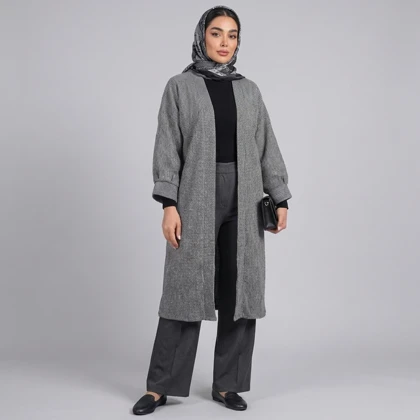 مانتو زنانه موهر بیسکویتی پاییزی کد 85