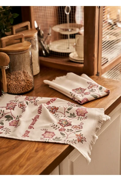 دستمال آشپزخانه دو عددی Bella Maison مدل Grandma پنبه و پلی‌استر - چندرنگ
