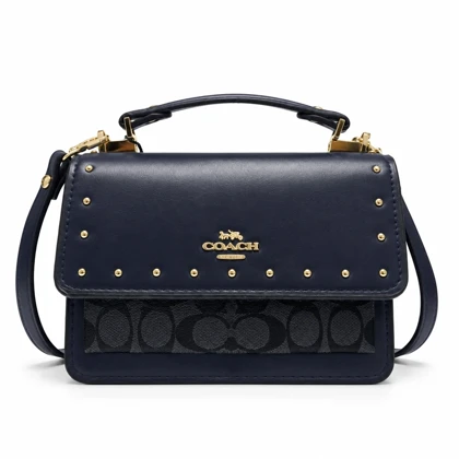 کیف وارداتی COACH چرم سورمه‌ای/ کوچ